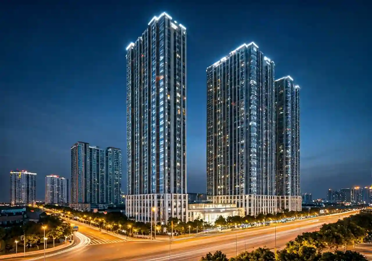 UDIC EcoTower Du an nha o xa hoi tai Ha Noi - canh dem
