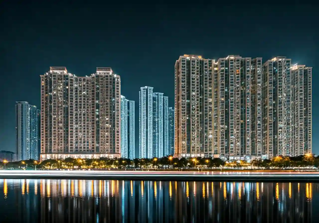 Viet Han Capital Du an nha o xa hoi tai Thai Nguyen - canh dem