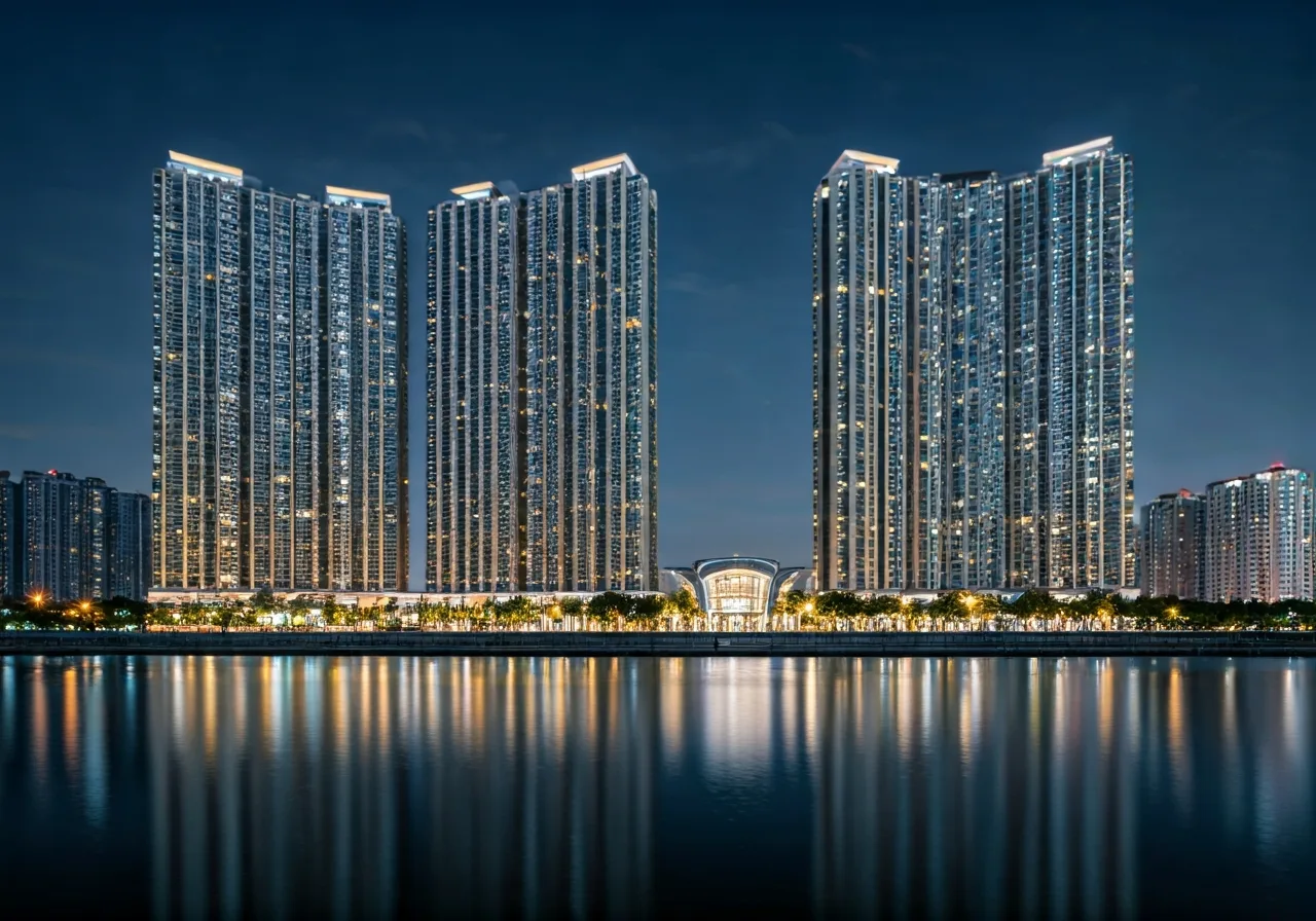 Vinhomes Green City Du an Khu do thi tai Long An - canh dem