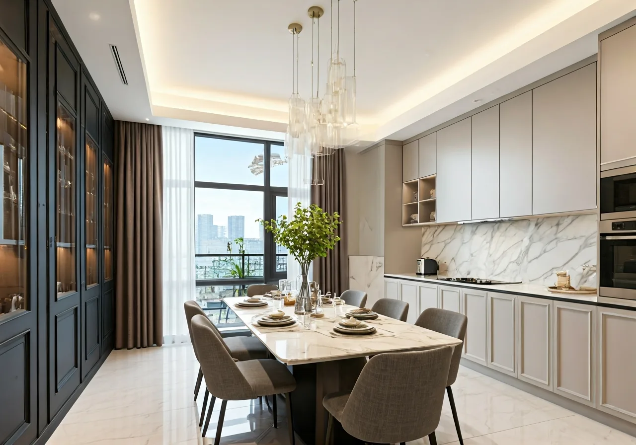 Vinhomes Happy Home Cam Ranh Du an nha o xa hoi tai Khu do thi ven vinh Cam Ranh - thiet ke bep