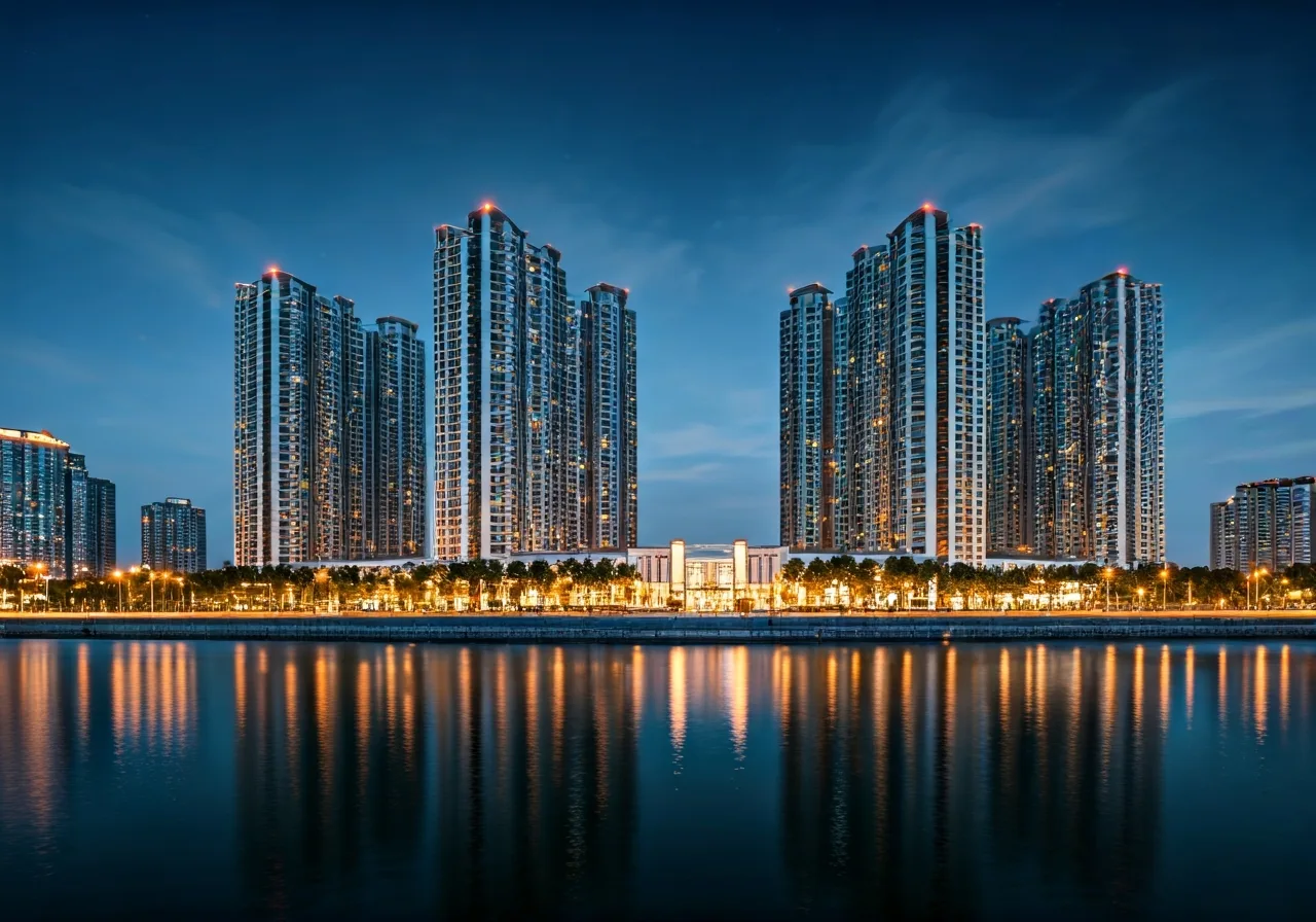 Vinhomes Royal Island Du an khu do thi tai Dao Vu Yen Hai Phong - canh dem