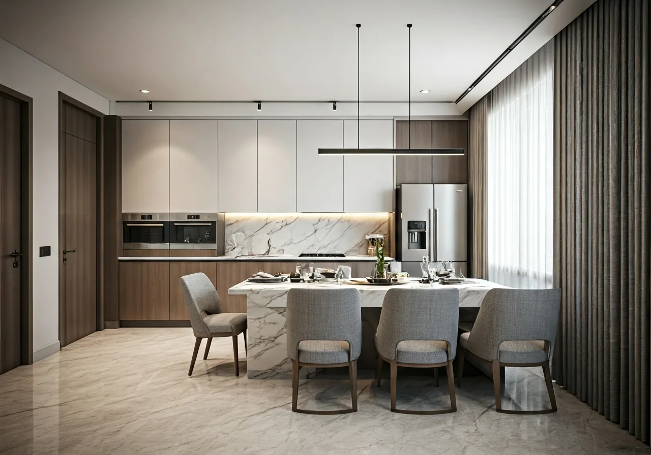 Vinhomes Times City - thiet ke bep