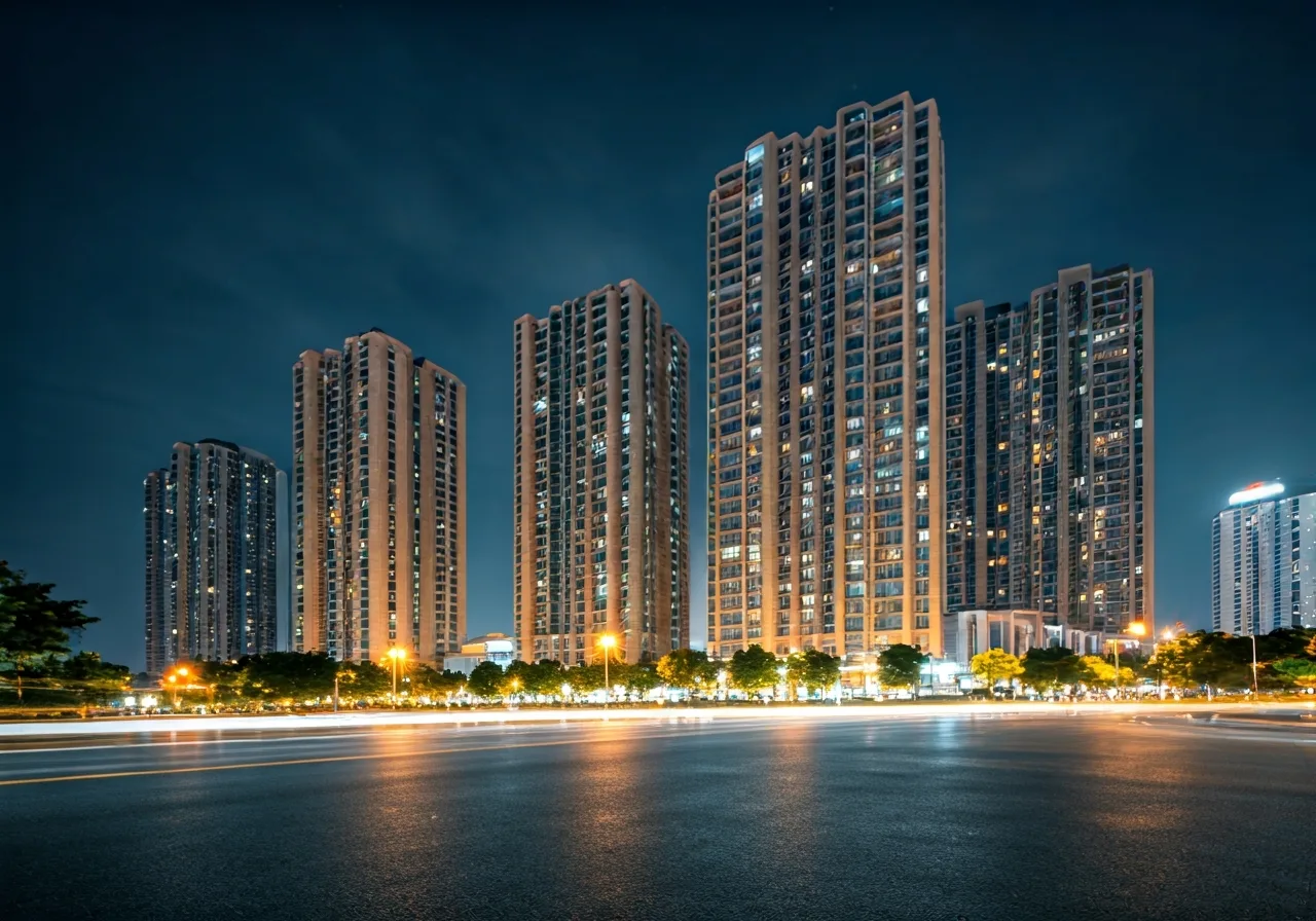 Yen Binh Complex Du an can ho tai Thai Nguyen - canh dem
